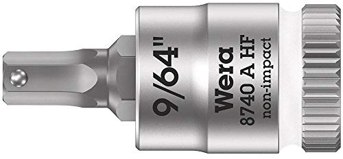 Wera 05003384001 8740 A HF Zyklop Bitnuss mit 1/4 Zoll-Antrieb mit Haltefunktion, 9/64 Zoll