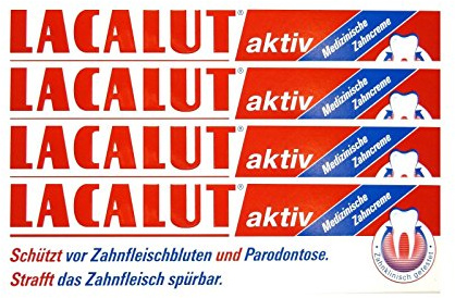 4x LACALUT aktiv Zahncreme 100 ml PZN 5484132 Parodontose Zahnfleischbluten