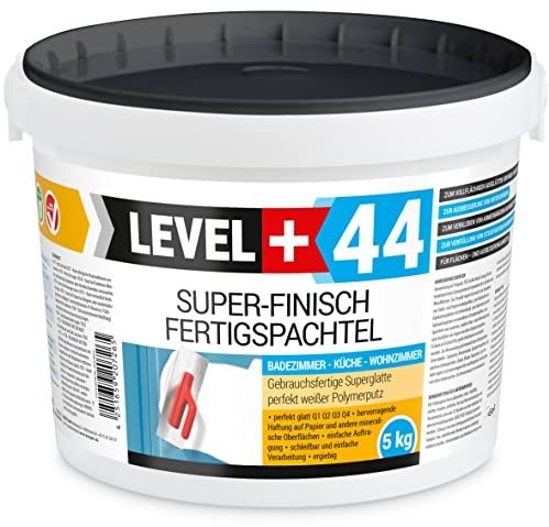 Super Finish Spachtel 5kg Fertigspachtel Q4 Perfekt Glätt Flächen Füll für Küche Bad Wohnzimmer RM44