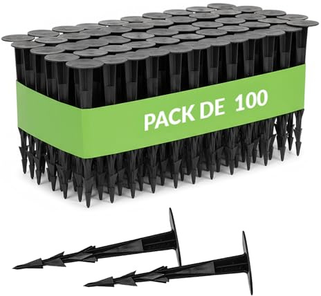 GARDENIX® 100 Stück TerraPEG PRO Erdanker Bodenanker Erdnägel für Gartenvlies Unkrautvlies Maulwurfnetz Plane