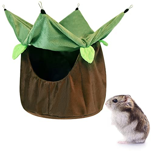 Haustierkäfig Hängematte Käfigzubehör Hamster zubehör - Käfig Hängendes Bett für Kleintiere mit Haken, Weiche und Warme Haustiere Käfig Kleintierebett, für Eichhörnchen, Chinchillas und Hamster.