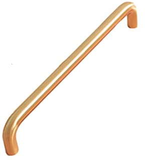 Möbelgriffe 100% reines Kupfer Schrankgriffe Golden Küchengriffe Türgriffe Türdrücker Möbelknöpfe Türklinken Zieht Griffe Aussentür für Schränke Schuhschränke Schubladen (Hole distance 128mm)