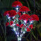 Lampes solaires d'extérieur imperméables pour jardin, terrasse, jardin, jardin, pot de fleurs, cadeaux de fête des mères, Noël (avec 21 têtes de fleurs lumineuses)