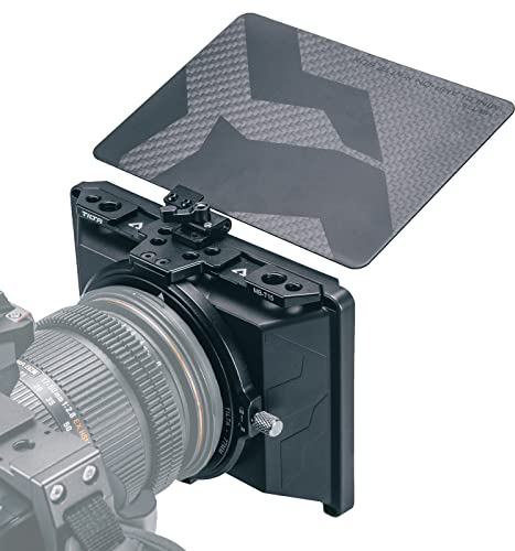 TILTA Mini Matte Box 4 x 5,65 Cadre de Filtre pour appareils Photo Reflex numériques sans Miroir, Pare-Soleil avec Anneau Adaptateur d'objectif 67 mm/72 mm/77 mm/82 mm Support de Tige 15 mm MB-T15