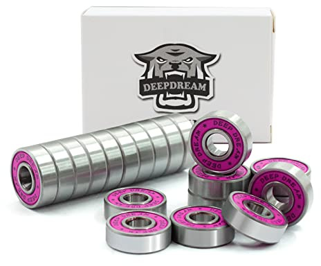 Premium 20pc 608rs Chrome Steel Ball Bearings - ABEC Bearings for Skateboard, Longboard, Quad Skate - Deep Groove, Double Rubber Sealed - 8x22x7mm