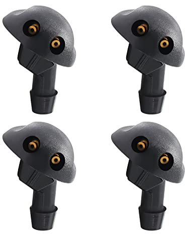 eMagTech 4 boquillas de rociador de Lavado de Parabrisas Delantero 7700846456 7700846446 289321198R compatibles con Dacia Logan Compatible con Renault Sandero