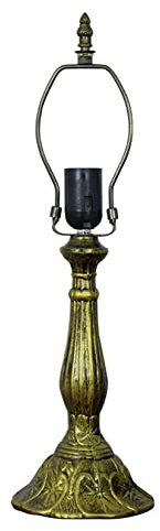 BOTOWI Tiffany-Stil Tischlampe Basis Ersatz nur Lampenfuß aus Aluminiumlegierung ohne Schirm 18 Höhe Lampenfuß-Ersatz Passend für 12 Zoll Tiffany Style Stained Glass Lampenschirme