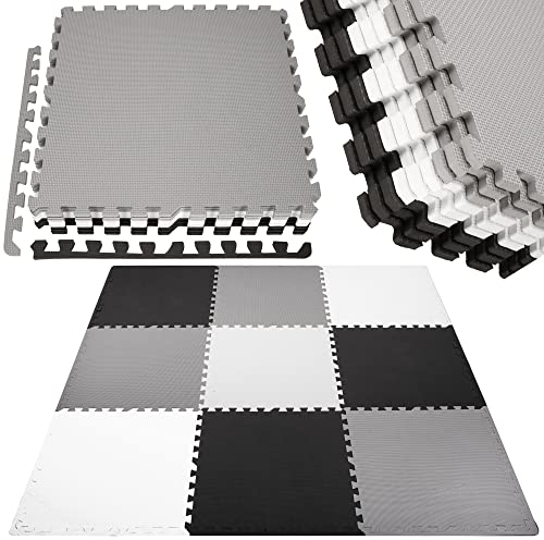SPRINGOS Puzzlematte große Spielmatte 179 x 179 cm mit Quadratmuster Eva-Schaum Lernmatte für Kleinkinder große Puzzles
