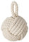 Boltze Türstopper Set Jute Knoten Natur Strick Kugel Stoff Boden 1,5 kg Gewicht mit praktischer Schlaufe (Creme)
