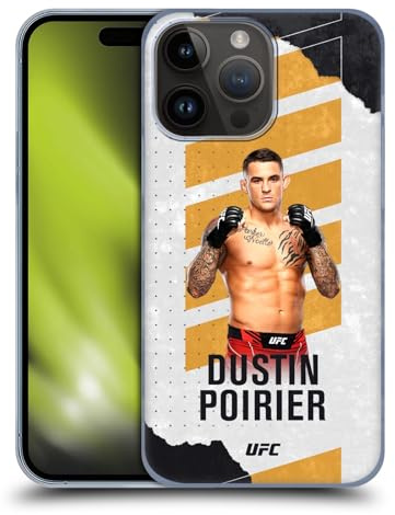 Head Case Designs sous Licence Officielle UFC Carte De Combat Dustin Poirier Coque Dure pour l'arrière Compatible avec Apple iPhone 15 Pro Max