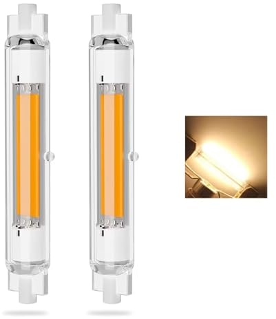 R7S LED 118mm Dimmbar 30W Lampen, LED R7S 118mm 30W Glühbirne Warmweiß 3000K 3000LM, 30W R7S LED Ersatz für 200W 300W Halogenlampen, 360°Abstrahlwinkel, Kein Flackern, LED Leuchtmittel, 2er Pack