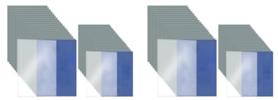 2 Set Sonnendruckpapier Solar Zeichenpapier CyanoStyle Papier für Kinder Erwachsene 18 Stück A4 und 18 Stück A5, Blau, 18 Stück A4 und 18 Stück A5