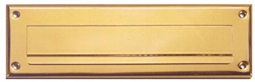 Briefeinwurf-geprägt-270 x 80 mm -Messing-Briefklappe-Briefschlitz Messing poliert