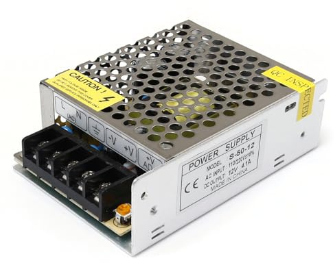 KOLORENO Transformator - LED Netzteil - Modulare Stromversorgungen für LED-Beleuchtung - Erweiterte Sicherheitsfunktionen - Eaglerise 12V 50W 4,1A IP20-36x80x110mm