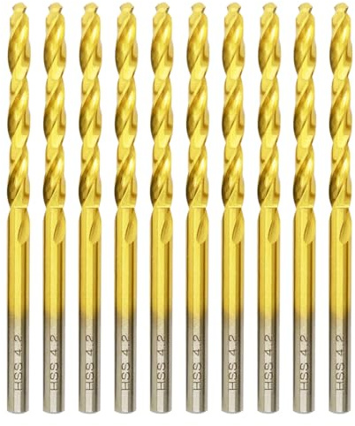 Forets à métaux HSS Titane Professional Forets à Métaux en Acier Inoxydable, Standard DIN 338