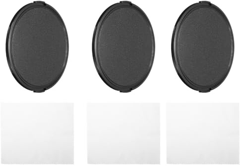 PATIKIL 105mm Lens Cap, 3 Pack Sides Pinch Snap Camera Lens Cover for Front Lens with Cloth, Suitable for 105mm Thread Universal DSLR Lenses for Nikon, for Fujifilm, for Pentax, for Leica
