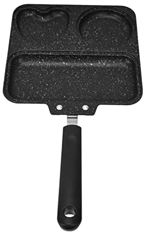 TOPINCN Poêle à Frire 3 en 1, Poêle Carrée, Poêle à Steak, Assiette de Petit Déjeuner pour la Viande, Poêle Carrée pour Brioche