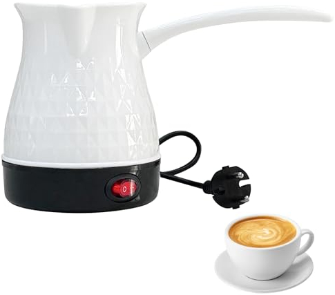 Byzesty Bollitore per caffè turco, 500 ml, macchina per espresso, macchina per caffè turco, caffettiera elettrica, caffettiera per casa, ufficio, viaggi, espresso, moka, tè
