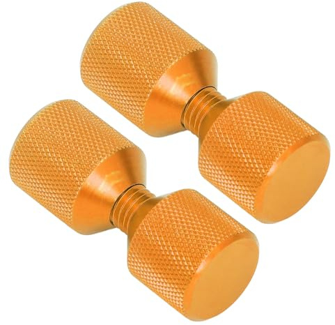 2 Hole Flange Pins, 2pcs Flange Alignment Pin Anodize Aluminium 1‑1/8in Flange Double Hole Pins Set for 0.5 to 14in 150LB Flanges (Orange)