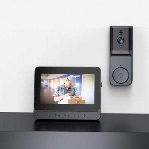 Oceanlend Videocitofono da 4,3 pollici, resistente alle intemperie, con video comunicazione bidirezionale, per monitoraggio e controllo remoto