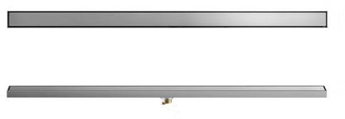 Scarico a pavimento in acciaio inox largo 55 mm, deodorante, per bagno, doccia, scarico a pavimento lungo, scarico a pavimento invisibile lineare, adatto per hotel per famiglie, fila centrale in arge