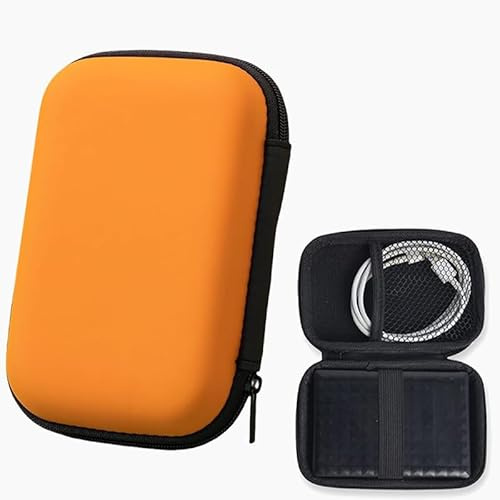 Borsa per hard disk esterno, custodia Eva, impermeabile, organizer universale per hard disk, power bank (arancione)