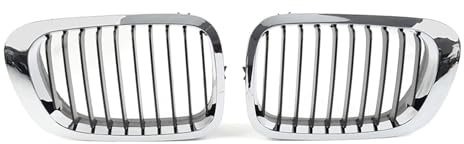 Auto Calandre Avant pour BMW pour Série 3 E46 2 Portes pour Coupé pour Cabriolet 1999 2000 2001 2002 2 Pièces Pare-Chocs Avant Voiture Grille Rein Gauche Droite Calandre Avant Voiture
