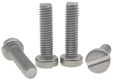 Pure Titanium TA2 Slotted Cheese Head Screws M1 M1.2 M1.4 M1.6 M2 M2.5 M3 M4 DIN84 Slotted Flat Round Head Bolts(M1.4x8mm 5pcs)