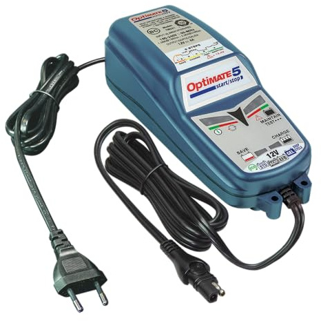 Optimate 5 start/stopp 12 V 4 A automatisk batteriladdare och underhållsladdare för AGM, Gel, EFB & STD-batterier, 7-steg, start från 0,5 V