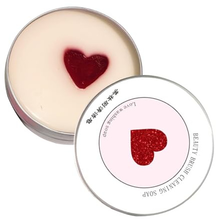 Makeup Brush Cleaner Soap Heart-Shaped Soap