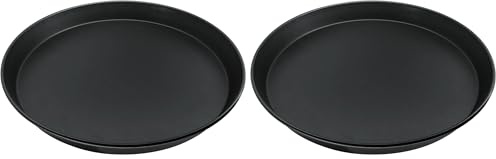 Zenker Teglia da forno rotonda 30 cm della serie Pure, per pizza e pieteglia (colore nero), quantità: 1 pezzo (Confezione da 2)