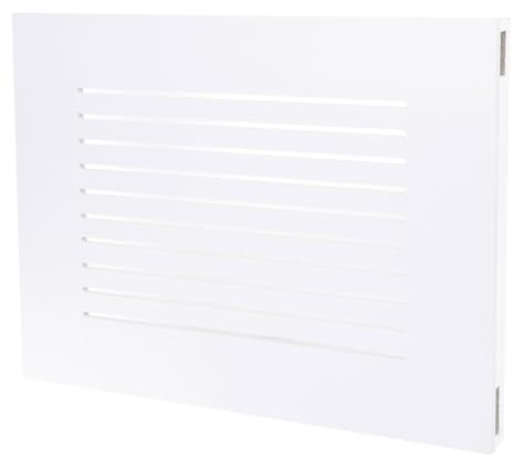 Holibanna Cache-compteur Électrique Décoratif 30x40 Cm, Panneau à Volets Ajourés en Bois Naturel, Couverture Murale sans Perçage, Protection Étanche pour Boîte Électrique de Bureau