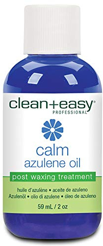 Clean + Easy Post Waxing Treatment, Azulene Oil – for Sensitive Skin, Soothes Irritation & Removes Wax Residue After Hair Removal, After Wax Care, 2 oz
