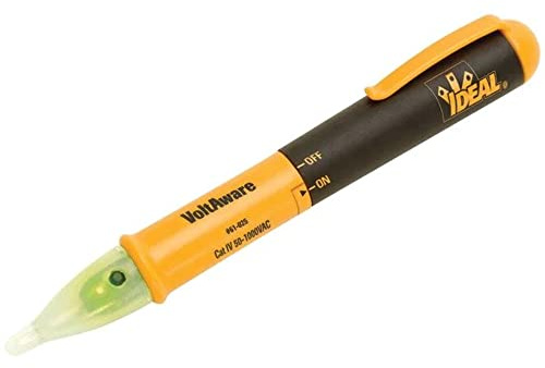 IDEAL INDUSTRIES INC. 61-025 Volt Aware Non-Contact Voltage Tester, Clear and Compact Voltage Testing, CATIV for 1000V