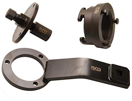 BGS 8745 | Kurbelwellen-Gegenhalter | für BMW | Motor-Steuerzeiten | für BMW M52TU / M54 / M56 | hält Kurbelwellen-Riemenscheibe | beim Lösen/Anziehen | mit 12,5 mm (1/2) Ratsche