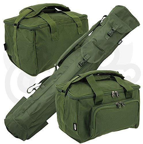 Carp Coarse Fishing Luggage Set Quiver Rod holdall & Deluxe Padded Carryall Made By NGT