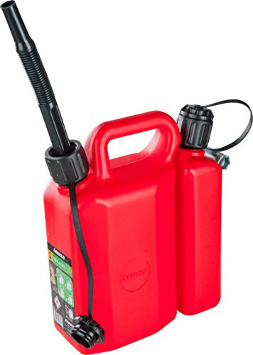 ARNOLD - Doppelkanister mit Ausgießer und Werkzeughalter für Motorsägen, 3 Liter / 1,5 Liter; 6011-X2-7007, Rot