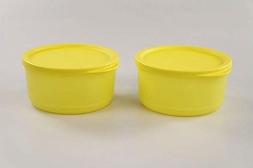 TUPPERWARE Kühlschrank Geburtstagskracher rund 530 ml gelb (2) Frischebehälter