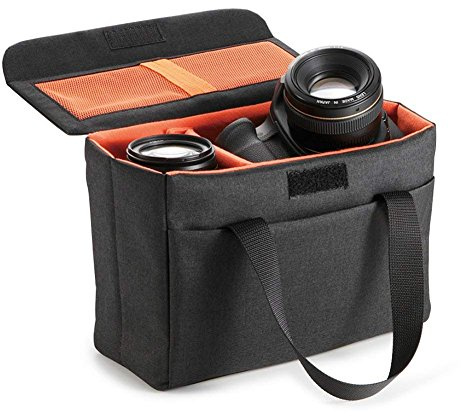 BAIGIO Kamera insättningsväska inre fodral hög kapacitet stötsäker och vattentät DSLR SLR-kamera liten innerväska vikbar skyddsväska inre kameraorganiserare med handtag för Sony, Canon, Nikon