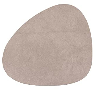 Lind DNA Glasuntersetzer Curve aus Leder Hippo in der Farbe Nomad Grau, Größe: 11x13 cm, 990239