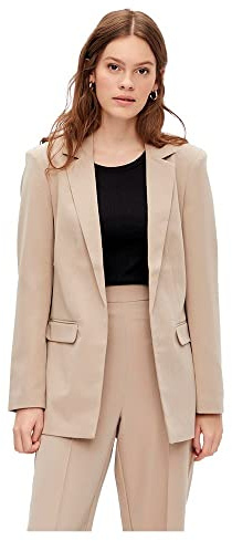 PIECES Damen Pcbozzy Ls Loose Blazer Noos Bc Klassischer Blazer, Silver Mink,L