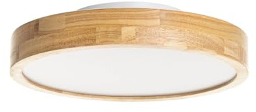Lindby LED Deckenlampe Milada dimmbar mit Leselampe (Modern) aus Holz (1 flammig,) - Deckenleuchte Lampe Wohnzimmerleuchte