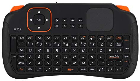 2.4G Wireless Keypad QWERTZ-Tastatur, USB-Tastatur mit 83 Tasten und Touchpad für Android-Fernbedienung, Wireless Portable Lightweight mit Integriertem Touchpad