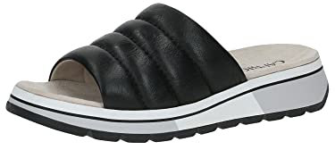 CAPRICE Dam 9-9-27205-20 platt sandalett, svart mjuk 39 EU, Svart mjuktupplur, 39 EU