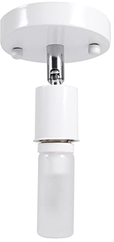 Focket Adaptador de Casquillo de Bombilla Giratorio de 180 Grados E27, Divisor de Casquillo para portalámparas de Pared de lámpara de Techo Vintage, lámpara de Techo Ajustable Moderna (Blanco)