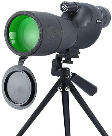 Spektiv Sportschützen 25-75x60 Spektiv Vogelbeobachtung - HD Spektiv Sportschützen mit Stativ, Rucksack und Smartphone-Halter für Vogelbeobachtung Wildlife Scenery (Schwarz)