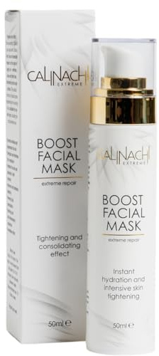 CALINACHI Ansiktsmask Återfuktande Anti-Age Hyaluronsyra Mango 50 ml | Uppfriskande mask med mangoextrakt och hyaluronsyra som ger torr hud fukt och en synbart slätare, piggare hy