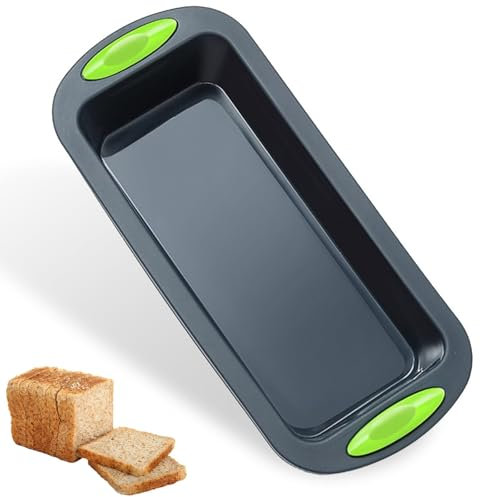 Molde Bizcocho Silicona Rectangular, 27,8x12,1x6,3cm, Gris Oscuro Molde de Silicona Para Panadería, Reutilizable Caja de Moldes de Silicona para Hornear, Moldes Reposteria Silicona, Para Tiramisú, Pan