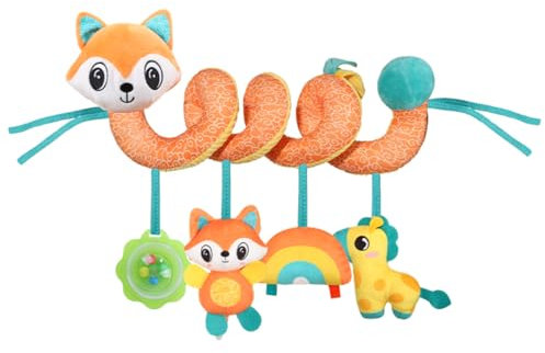 eners Giocattolo a Spirale Passeggino Neonati - Giocattoli per Carrozzina, per seggiolino Auto, Giocattolo della Peluche da Appendere, con Campana di Suono, Sensoriali Montessori Regalo Neonato