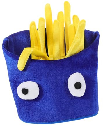ERINGOGO French Fry Hut Für Junge Mädchen Und Erwachsene Lustige Kostüm-mütze Für Partys Geburtstagsfeiern Und Bühnenaufführungen Einstellbare Blau